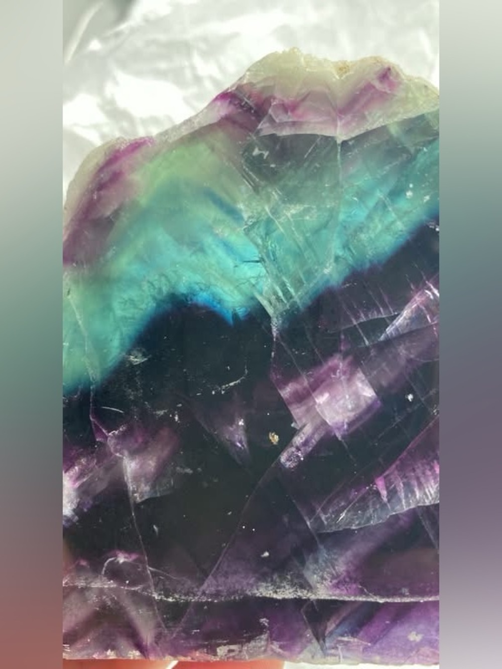 Rainbow Fluorite Freeform slab - Picture 2 of 6